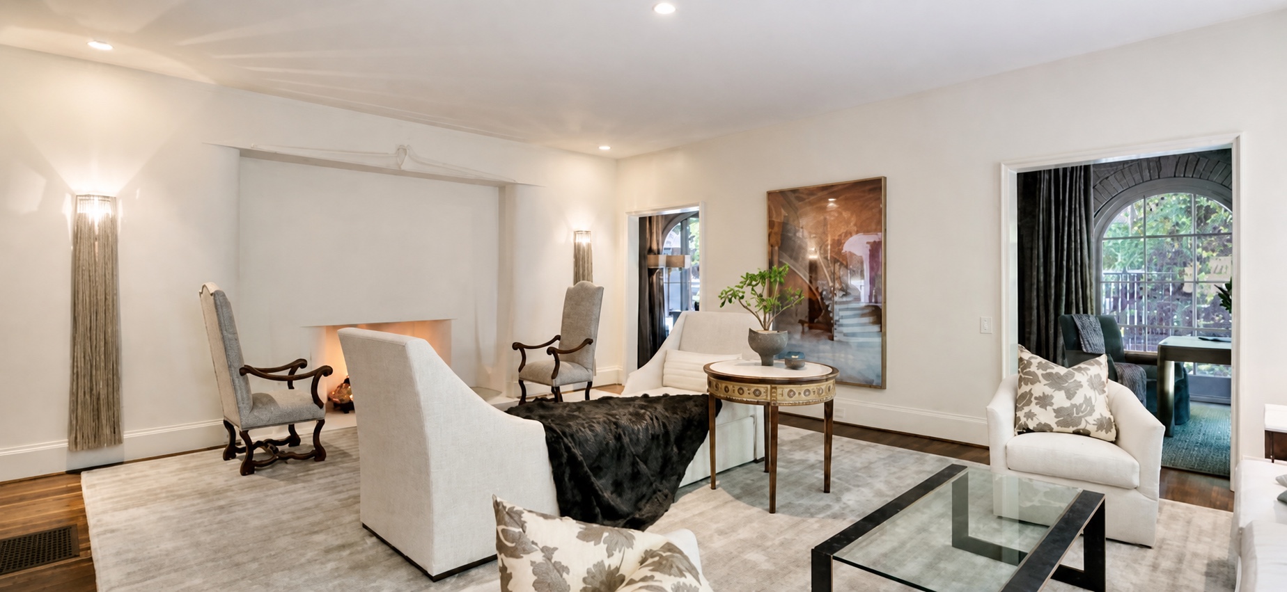 Formal living room in the renovated Dilworth residence