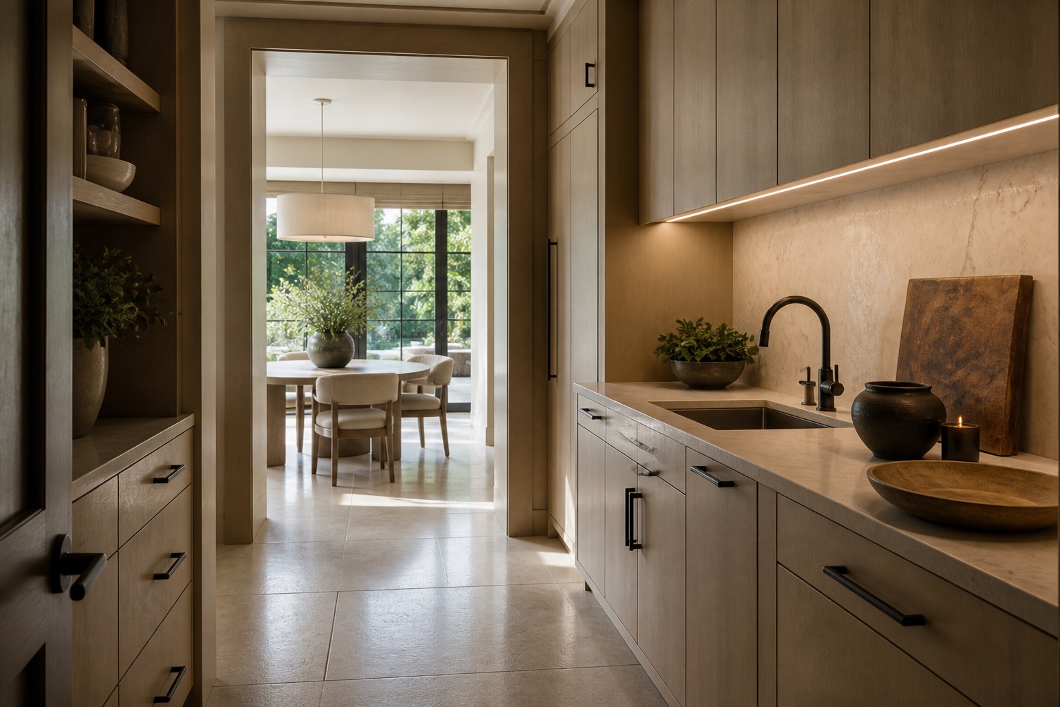 Interior design materials coordinated with technology