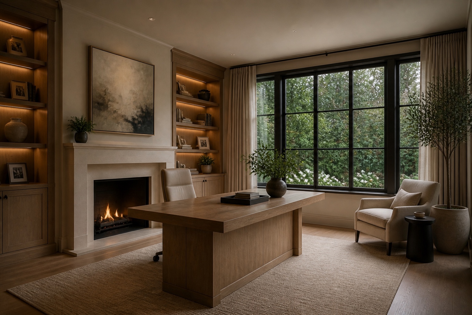 Elegant home office supported by invisible high-performance networking
